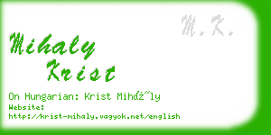 mihaly krist business card